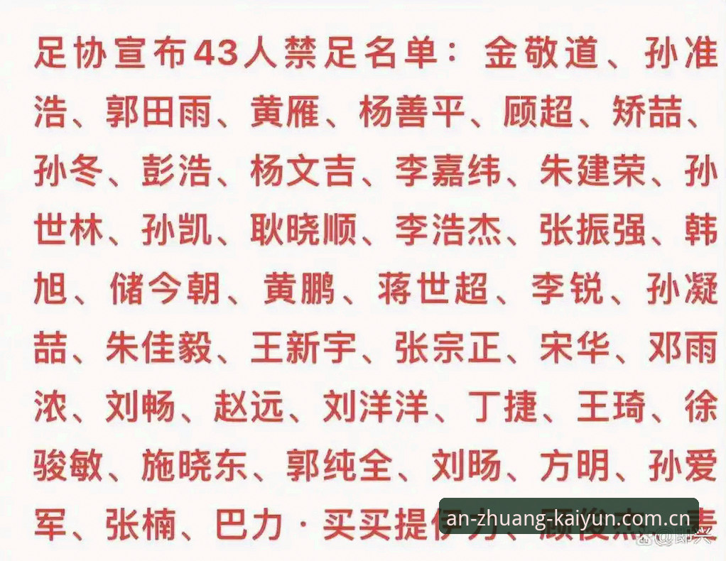 从65人禁足名单看中国足球反腐风暴：3大教训与开yun体育注册用户的观赛新体验